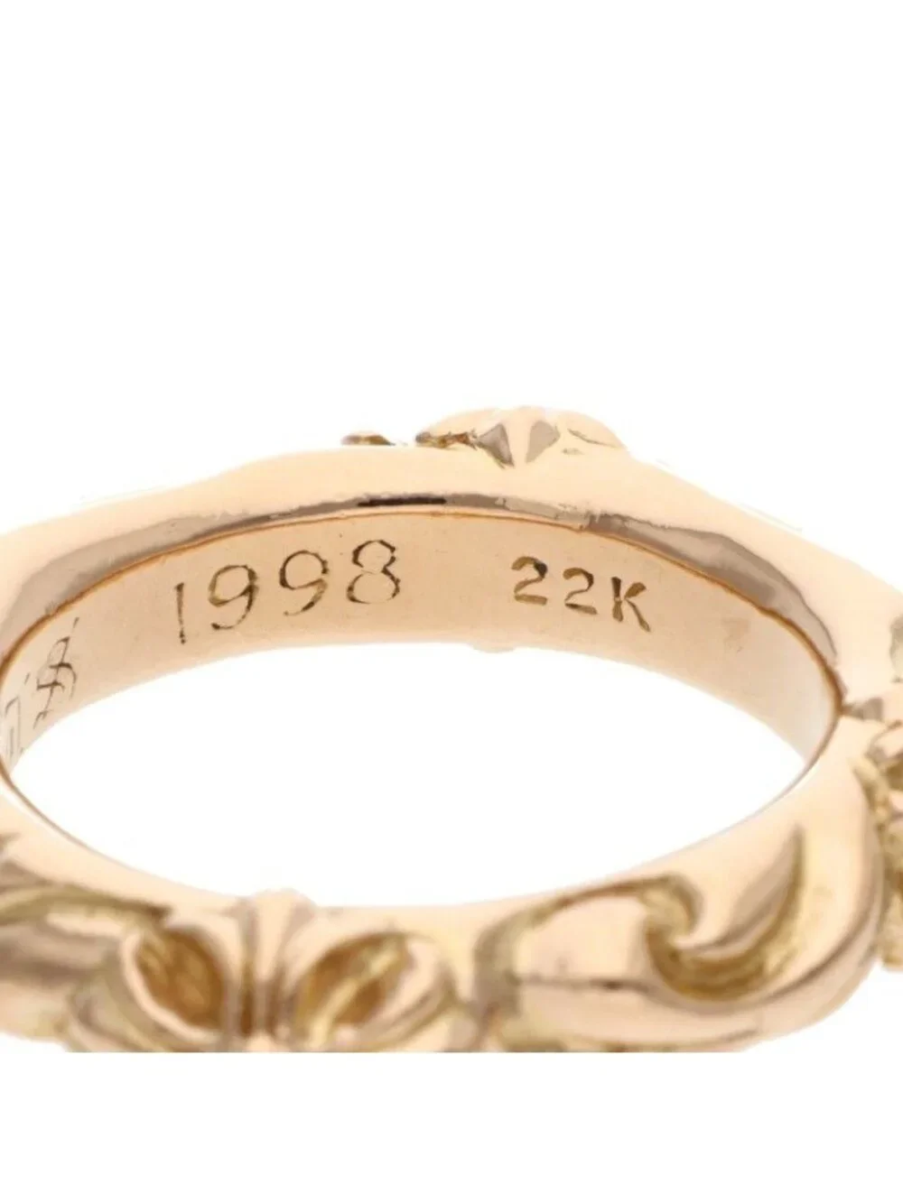 Chrome Hearts 22k Sbt Band Gold Ring